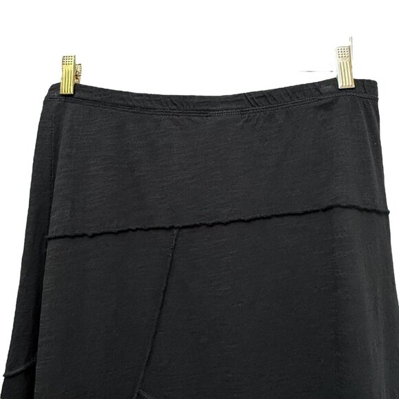 J.JILL Black Skirt XS Black Cotton Knit Casual Midi Pull on Elastic Waist - Picture 3 of 7